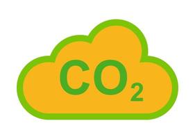 Kohlendioxid-Wolkenform-Symbol oder Symboldesign vektor