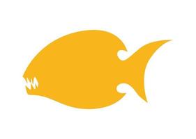 Piranha-Fisch-Symbol oder Symboldesign vektor