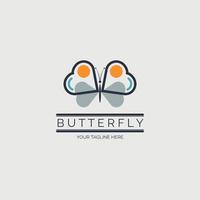 schmetterling modernes logo-vorlagendesign für marke oder unternehmen und andere vektor