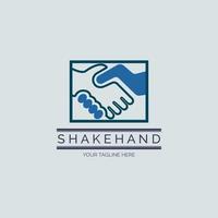 shakehand business logo template design für marke oder unternehmen und andere vektor