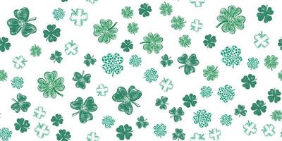 Kleeblatt. patrick day, handgezeichnete illustration. vektor