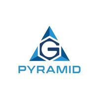 buchstabe g logo innerhalb einer pyramide oder eines dreiecks vektor