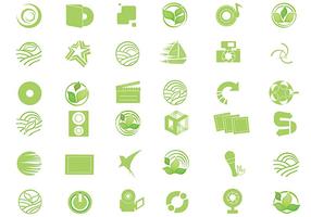 Eco Green Icon Vector Pack