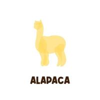 enkel illustration logotyp alpacka med överlappande färger vektor
