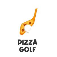 einfaches illustrationslogo der golfpizza vektor