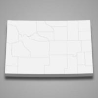 3D-Kartenstaat der Vereinigten Staaten vektor