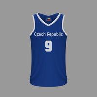 realistisches Basketball-Shirt vektor