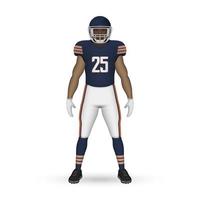 3D-realistischer American-Football-Spieler vektor