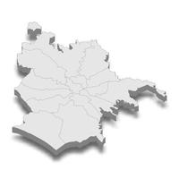 isometrische 3d-karte der stadt rom ist eine hauptstadt italiens vektor