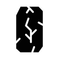 Weissagung Runen Glyphe Symbol Vektor schwarze Illustration