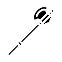 Axt Waffe Glyphe Symbol Vektor Illustration