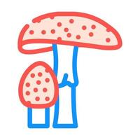 Amanita Pilz Farbe Symbol Vektor Illustration