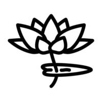 Lotusblüte Linie Symbol Vektor Illustration