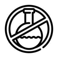 Silikon chemische Flüssigkeit freie Linie Symbol Vektor Illustration