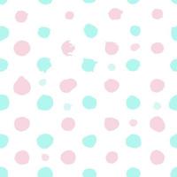akvarell handritad prickar vektor sömlösa mönster. rosa kakel textur bakgrund. ritning av polka dot vektor. pastellfärger bakgrund. tapeter, papper, tyg, textildesign.