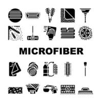 mikrofiber för ren samling ikoner som vektor