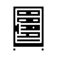 Glyph-Symbol-Vektorillustration für Datenserver-Technologie vektor