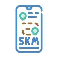 cyklisk sport mobil applikation färgikon vektorillustration vektor