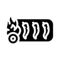 Glyph-Symbol-Vektorillustration des Pfeffergewürzetiketts vektor