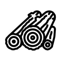 Holz Holzmaterial Linie Symbol Vektor Illustration