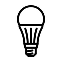 effiziente Glühbirne Symbol Leitung Vektor Illustration
