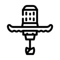 Mixer Werkzeuglinie Symbol Vektor Illustration schwarz