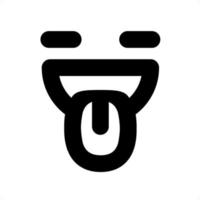 Fröhliches Genuss-Gesichtssymbol vektor
