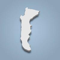 Isometrische 3D-Karte von Daydream ist eine Insel auf den Whitsunday-Inseln vektor