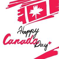 glad canada day, den första juli är en helgdag för hela landet, Kanadas flagga vektor