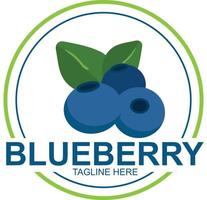 Blaubeer-Logo. isolierte Heidelbeere auf weißem Hintergrund vektor