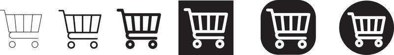 grundläggande business online shopping vektor ikoner