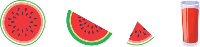 Symbol für Wassermelonen-Bubble-Tee-Geschmack vektor