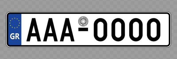 Fahrzeug Nummernschild. vektor