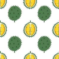 nahtloses muster süße durianfrüchte vektorillustration. vektor
