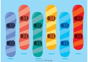 Färgglada Snowboard Vector Pack