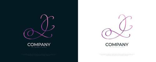 jc Initial-Signatur-Logo-Design mit elegantem und minimalistischem Handschriftstil. anfängliches j- und c-logo-design für hochzeit, mode, schmuck, boutique und geschäftsmarkenidentität vektor