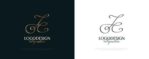 jc Initial-Signatur-Logo-Design mit elegantem und minimalistischem Handschriftstil. anfängliches j- und c-logo-design für hochzeit, mode, schmuck, boutique und geschäftsmarkenidentität vektor