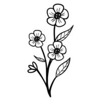 florale handgezeichnete Vektorillustration vektor