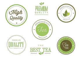 Freie Tee Etiketten Vektor Set