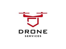 Buchstabe j Drohnen-Logo-Vorlage Vektor-Symbol. Fotografie-Drohne-Vektor. Quad-Copter-Vektorsymbol vektor