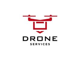 bokstaven u drone logotyp mall vektor ikon. fotografi drönare vektor. quad copter vektor ikon