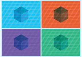 3D Cube Vektor Hintergründe