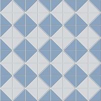abstrakt sömlöst mönster av blåvita keramiska golvplattor. design geometrisk mosaikstruktur för dekoration av badrumsrummet, vektorillustration vektor