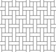abstrakt basketwork seamless mönster, svart galler linje på vit bakgrund. design geometrisk struktur för utskrift. linjär stil, vektorillustration vektor