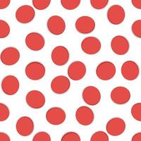 Nahtloses geometrisches Muster, rotes Loch auf weißem Hintergrund, Streifen abstrakte Vorlage, Vektorillustration vektor