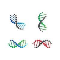 DNA-Symbole. DNA-Logos. DNA-Symbol. DNA-Vektor-Illustration. vektor
