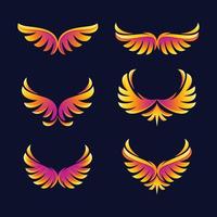 Flügel-Symbol. Flügel-Vektor-Illustration. Flügel-Logo vektor