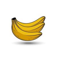 Bananenfrucht-Symbol. Bananenfruchtvektor lokalisiert auf einem weißen Hintergrund. Bananensymbol einfaches Zeichen. flache vektorillustration des bananensymbols. vektor