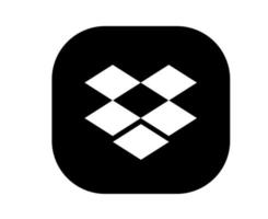 dropbox sociala medier ikon symbol design vektor illustration