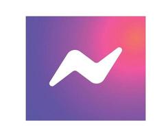 Messenger Social Media Symbol abstrakte Logo-Design-Vektor-Illustration vektor